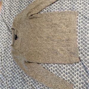 Tommy Hilfiger Women's Beige Cable Knit Sweater